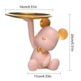 thumbnail image 4 of Estatua Oso Resina Bandeja Almacenamiento para Llaves Entrada Adorno Regalo Del () Rosa, 4 of 4