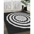 thumbnail image 3 of Ahgly Company Machine Washable Indoor Rectangle Transitional Midnight Gray Area Rugs, 3' x 5', 3 of 7