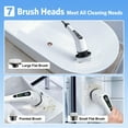 thumbnail image 5 of HOOFUN Electric Spin Scrubber, Cordless Bath Tub Power Scrubber with Long Handle & 7 Replaceable Heads, Detachable as Short Handle, Shower Cleaning Brush Household Tools for Bathroom & Tile Floor, 5 of 9