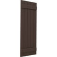 thumbnail image 3 of Ekena Millwork 17 1/2"W x 71"H Americraft Five Board (2 Batten) Exterior Real Wood Joined Board-n-Batten Shutters (Per Pair), Raisin Brown, 3 of 10