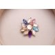 thumbnail image 4 of Broche Vintage elegante único broches de perlas flor broche de listón ramillete cristal austriaco broche con distintivo Pin boda para mujer, 4 of 5