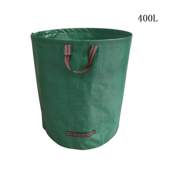 Queilt Garden Bags 400L Waste Bag with 3 Handles PVC Hoop Leaves Garden Waste Branches Garden Waste Bag