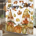 thumbnail image 2 of Tchckioa Happy Fall Shower Curtain for Bathroom,Waterproof Hooks Bath Curtain,Leaves Gnome,72x72, 2 of 6