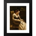 thumbnail image 2 of Jean-Baptiste-Camille Corot 14x18 Black Modern Framed Museum Art Print Titled - The Letter (ca. 1865), 2 of 5