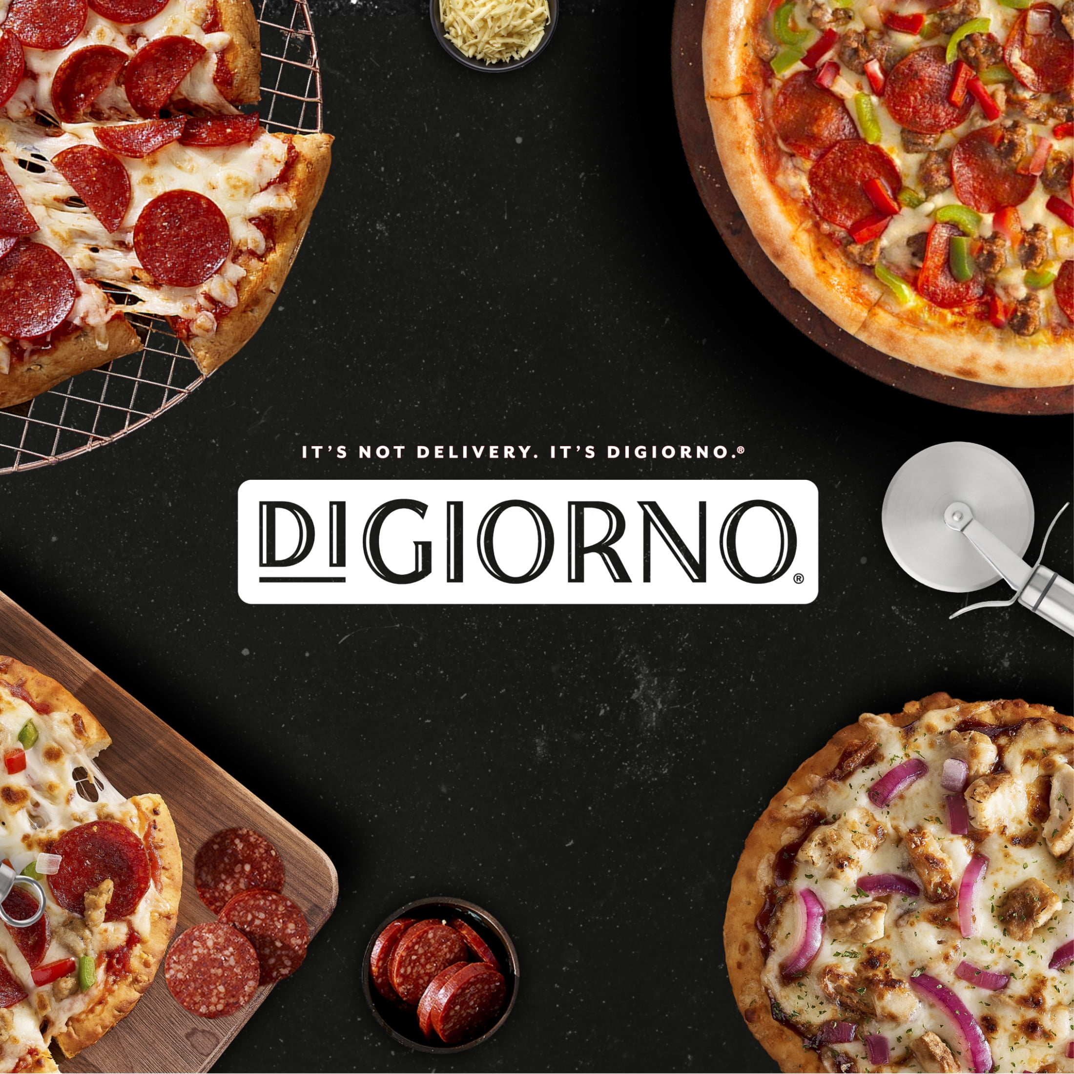 DiGiorno Frozen Pizza, Thin Crust Cheese, Veggie, and Meat Supreme Pizza, 19.1 oz (Frozen)