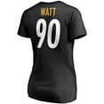 thumbnail image 3 of Women's T.J. Watt Black Pittsburgh Steelers Player Icon Name & Number V-Neck T-Shirt, 3 of 3