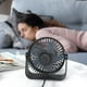 thumbnail image 4 of Ventiladores de escritorio USB, ventiladores de mesa portátiles de 5 pulgadas, rotación de cabezal de 360°, ventilador de escritorio personal pequeño para oficina en casa, 3 velocidades, color negro, 4 of 4