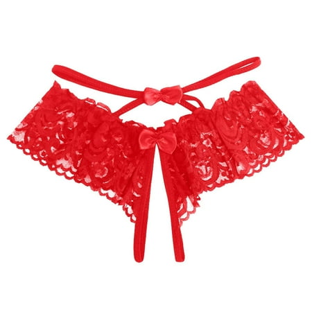 GHSOHS Womens Underwear Boyshorts Womans Underwear Womens Thong Hot And Spicy Japanese Hollow Out Lace Women s Open Fun Underwear Low Waist Triangle Thong T Pants Red Panties G String Thongs for