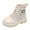 Beige, variant on LYHaoo Girls Winter Boots Stylish Girls Ankle Boots Fashion Leather Casual Winter Footwear For Toddler And Youth Sizes 11 Beige(3-4 Years)