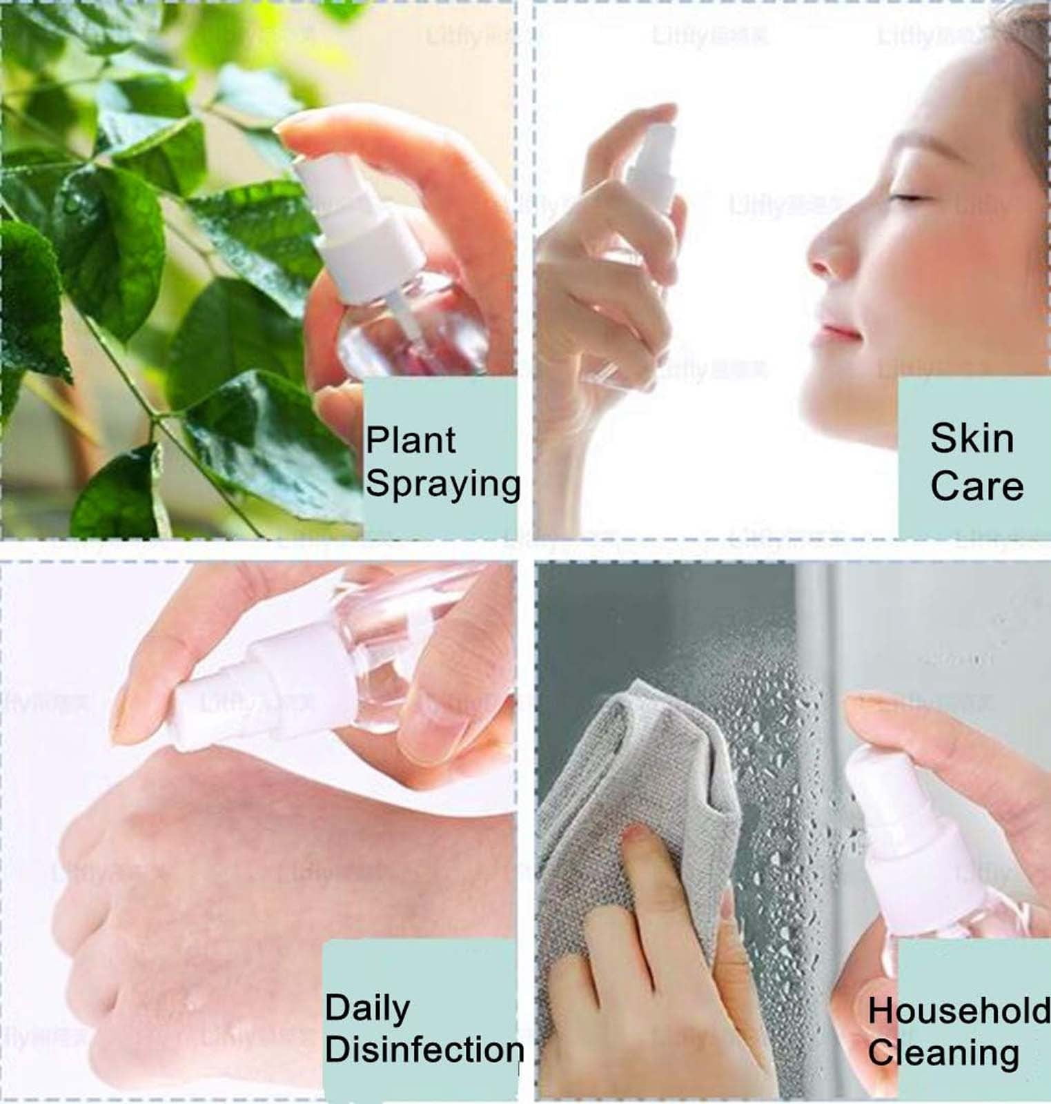 5 Pcs Small Spray Bottle,1 Oz/30Ml Travel Spray Bottle,Empty Fine Mist Spray Bottles,Plastic Small Empty Bottle, Refillable Mini Spray Bottles,Travel Spray Bottle,Portable Plastic Sprayer,5 PCS