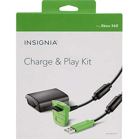 Xbox 360 Play Charge Kit 10' USB Controller Cable & 1200mAh Rechargeable (Best Trade In For Xbox 360)