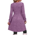 thumbnail image 5 of Fantaslook Square Neck Long Sleeve Dresses for Women Casual Trendy Sweater Dress with Pockets, 5 of 9