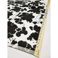thumbnail image 2 of Vinyl Upholstery Embossed Texture Fabric Cow Black on White Fake Leather / 54" Wide / Sold By The Yard, 2 of 4