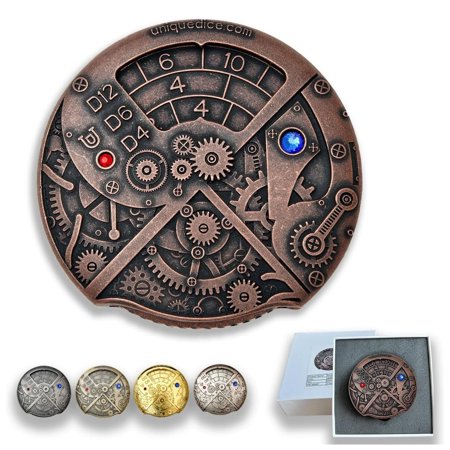 Skull Bone Metal Polyhedral Dice Set for DND D&D RPG Table Games