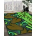 thumbnail image 3 of Ahgly Company Machine Washable Indoor Rectangle Transitional Green Apple Green Area Rugs, 8' x 12', 3 of 7