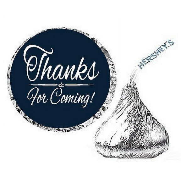 216ct Navy Thanks for Coming Party Favor Candy Decoration Stickers Labels Fits Kisses Chocolates Party Favors Envelope