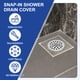thumbnail image 4 of Juego de tapa de desagüe de ducha 4-1/4", 2 Pcs de acero inoxidable 304 redonda atornillable tapa de desagüe de ducha con tornillos para pisos de baño, jardines paisajísticos, caminos, patios, plata, 4 of 6