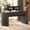 Black, variant on Modern Executive Desk with 2 Drawers, 58.3" x 21.7" Fluted Computer Desk with 2 Sliding Doors Storage, Home Office Desk