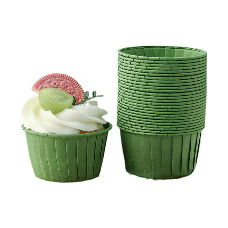 50pcs/set Tulip Shape Muffin Cake Cup Baking Paper Cup For Wedding Party  Cake Wrapping Paper
