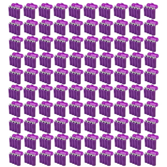One Hundred (100) EBC Battery AA AAA Purple Plastic Battery Storage Case Holder Box USA Ship