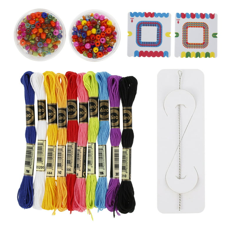 Friendship Bracelet Thread Maker Kit Toys Making Bracelet Strings Tools Kit  With Colorful Thread And Beads For Girls - AliExpress