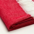 thumbnail image 4 of Scarlet Red Soft Acrylic Herringbone Throw Blanket, 4 of 5