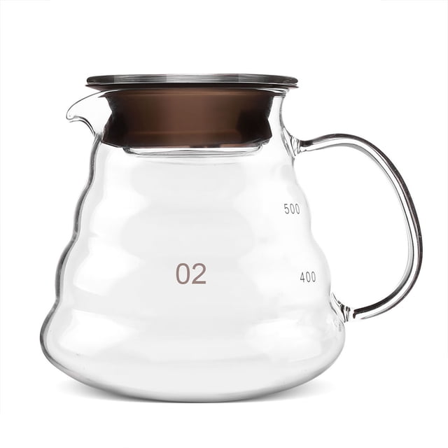 Cafetera de vidrio - Accesorio de barra de tetera de café y té resistente al calor de vidrio grueso de 500 ml