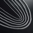 thumbnail image 3 of 3/4/5/6/7mmFashion Silver Women Men Stainless Steel Wheat Braided Chain Necklace, 3 of 6