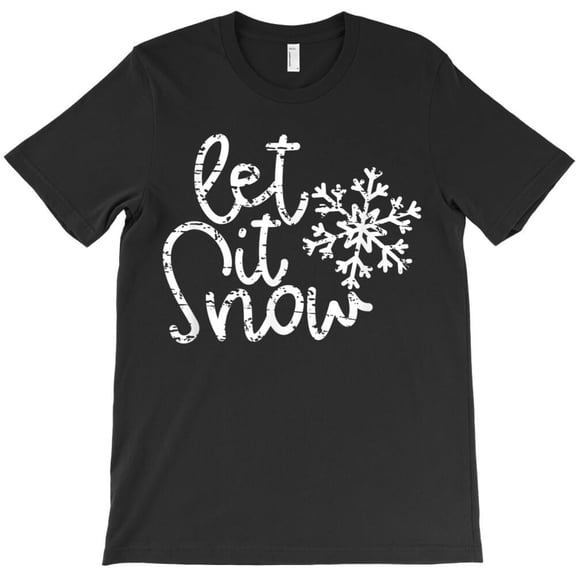 Let It Snow Funny Christmas Snowflake Holiday Graphic H49164 Unisex T-Shirt, Up to 5XL Available