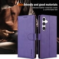 thumbnail image 4 of for Samsung Galaxy S25 Ultra Wallet Case, Classic Business with Card Slots Kickstand Magnetic Buckle PU Leather Flip Folio Shockproof Full Body Protective Phone Case for Galaxy S25 Ultra, Purple, 4 of 5