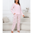 thumbnail image 5 of WQD Womens Pajama Sets 2 Piece Lounge Sets Soft Loungewear Comfy Pj Sets Long Sleeve Top and Pants Loose Sleepwear with Pockets for Fall Winter Spring, 5 of 6