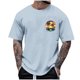 thumbnail image 2 of Tops para hombre, blusas y camisas de cuello redondo y manga corta para hombre, blusas casuales de cuello redondo con estampado de moda para hombre, blusas de cuello redondo y manga corta para hombre., 2 of 4