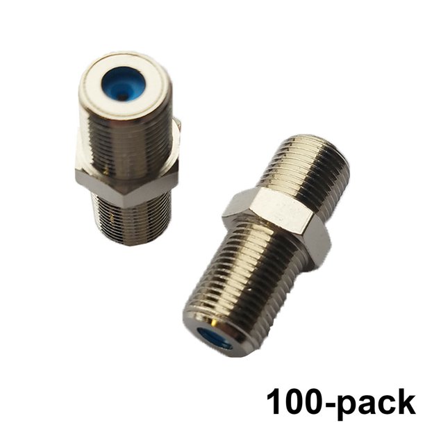 NEW 100 F81 BARREL RG6 FEMALE SPLICE COAX CABLE Connector 3GHz