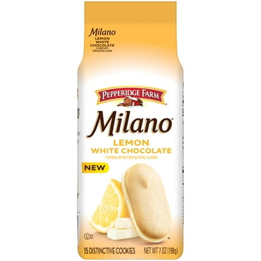 Pepperidge Farm Milano White Chocolate Lemon  Flavored Cookies, 7 oz Bag