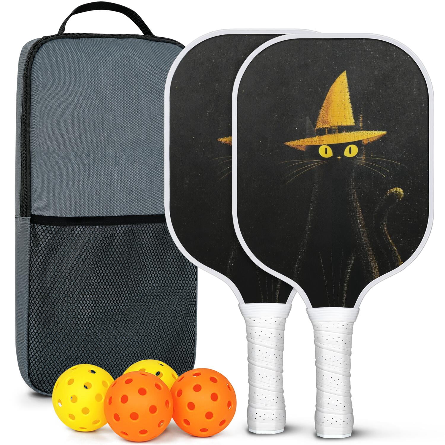 Raquette Pickleball BOOSTEADY + Balles - Set Fibres De Verre Et Graphite Pour Intérieur Extérieur