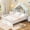 White, variant on MODERNLUXE Full Size Wood House Platform Bed with Storage Headboard, Natural
