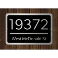 Customized Home Address Plaque Silver Text Metal 12" x 8" House Number
