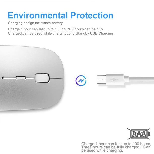 Souris sans fil Bluetooth aste pour ordinateur, souris de jeu ergonomique,  souris silencieuse, USB, PC portable