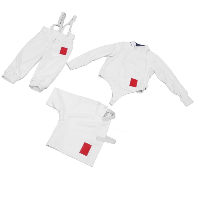 JUEGO DE TRAJES DE ESGRIMA Para Niños, Pantalones de Chaqueta de Tela Ripstop Sport Fencing Hecho de Material CE350n Para Abrenamiento Diario