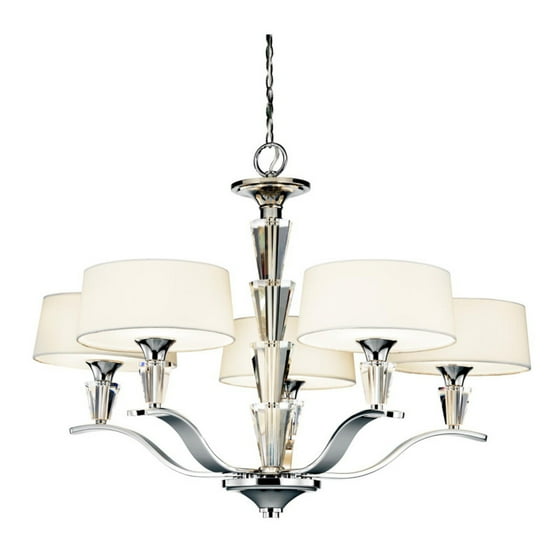 Kichler 42030ch Crystal Persuasion 5 Light Chandelier 30w In Kichler 42030ch Crystal Persuasion 5 Light Chandelier 30w In Chrome