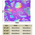 thumbnail image 4 of Psychedelic Mushroom Blanket Colorful Mushroom Throw Blanket for Girls Kids Adults Super Soft Warm Cozy Plush Fleece Flannel Blanket for Sofa Couch Bed Birthday Gifts 60"X50", 4 of 5