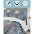 thumbnail image 4 of Quilts Twin XL Size, Blue Grey Soft Comforter Bedding Set for Bed, Modern Oil Painting Art Abstract Lightweight Quilted Bedspread with Pillow Cover(2 Pieces) for All Season, 68x98 Inch, 4 of 6