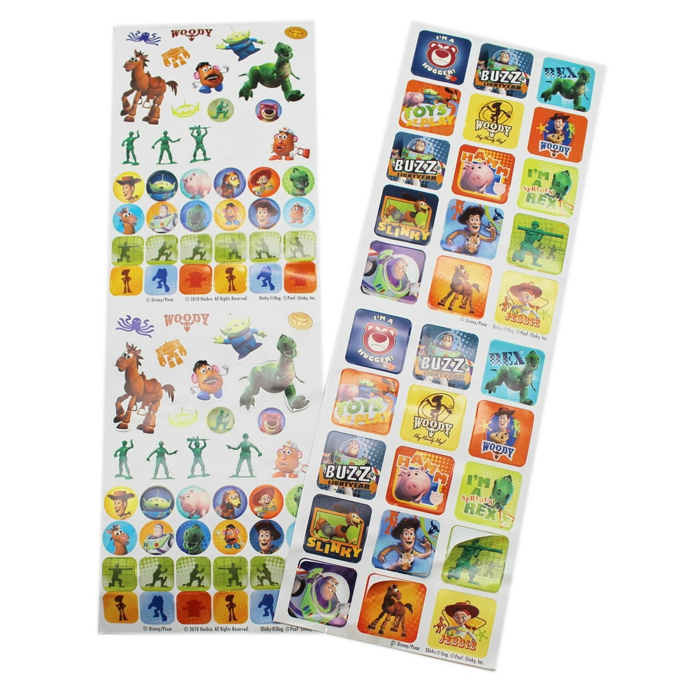 Disney Pixars Toy Story Assorted Square And Circle Shaped Sticker