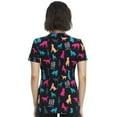 thumbnail image 6 of Cherokee Prints Women Medical Scrubs Top V-Neck Print CK637, 6 of 7