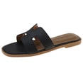 thumbnail image 1 of Sandalias planas para mujer, zapatillas sin cordones a la moda, cómodas para fiestas informales y bodas, 1 of 8