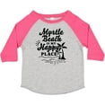 thumbnail image 3 of Inktastic Myrtle Beach is My Happy Place with Palm Trees Boys or Girls Toddler T-Shirt, 3 of 5