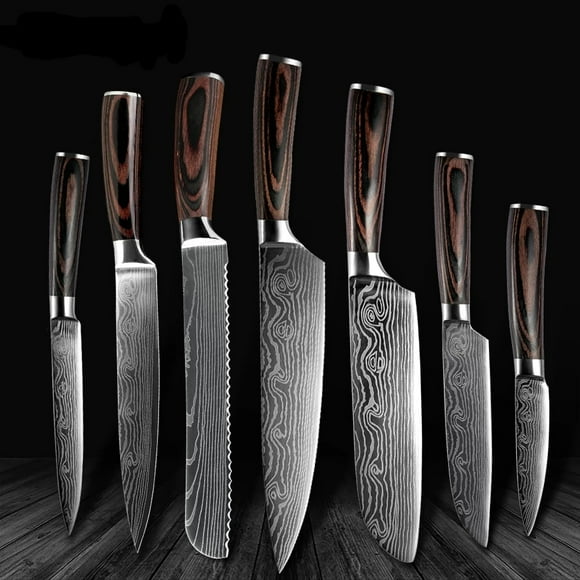 7Pcs Damascus Steel Knife