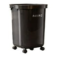 thumbnail image 2 of Contenedor de Basura con Ruedas Cubo de Residuos Grande Papelera Móvil Espaciosa Bote de Basura Práctico de Material PP Adecuado para Cocina Oficina B Negro, 2 of 8