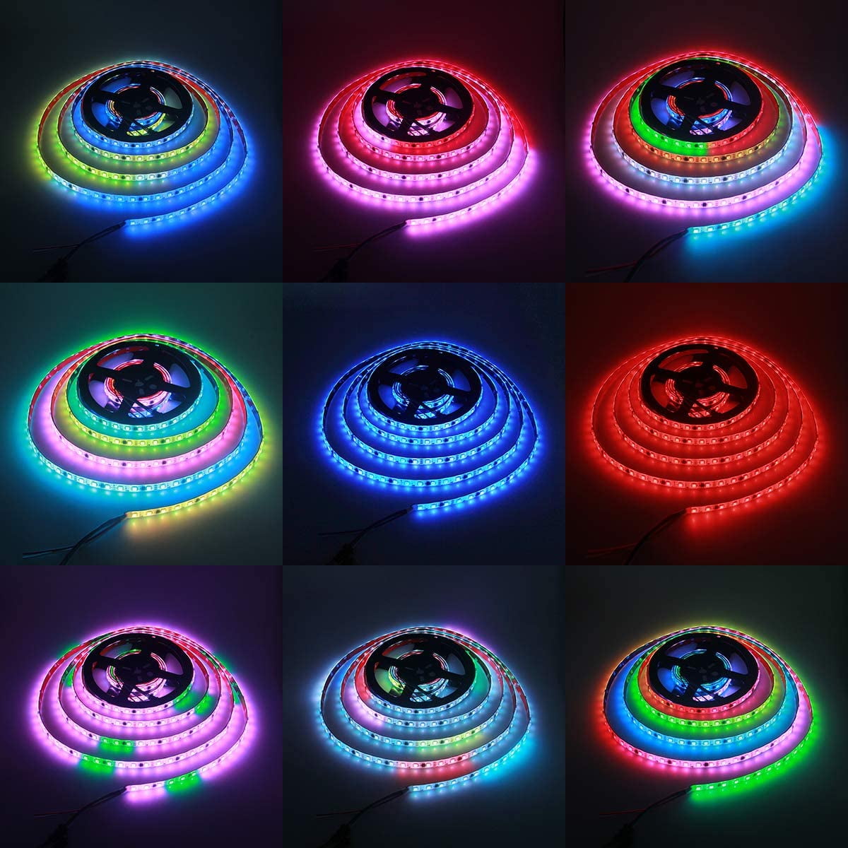 Tools & Home Improvement LEDs Electrical ALITOVE RGB Addressable LED Strip  WS2811 12V LED Strip Lights 16.4ft 300 LEDs Dream Color Programmable  Digital Flexible LED Pixel Rope Light Waterproof IP65 with 3M