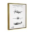 thumbnail image 3 of Stupell Industries Intricate Airplane Diagram Patent Graphic Art Metallic Gold Floating Framed Canvas Print Wall Art, Design by Karl Hronek, 3 of 9